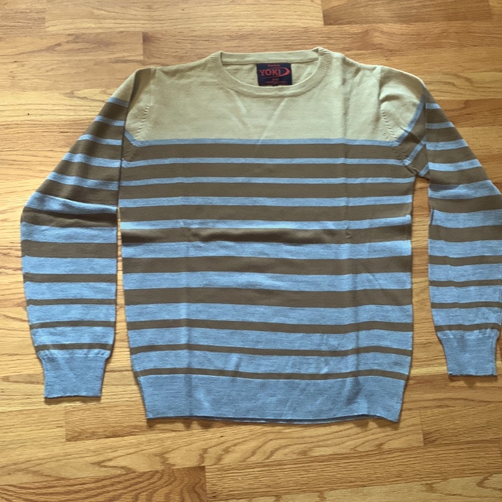 New York yoki men’s brown striped sweater